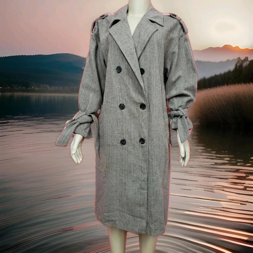 FOREVER 21 classic heroine collection taupe brown Women's outerwear Sz L NEW